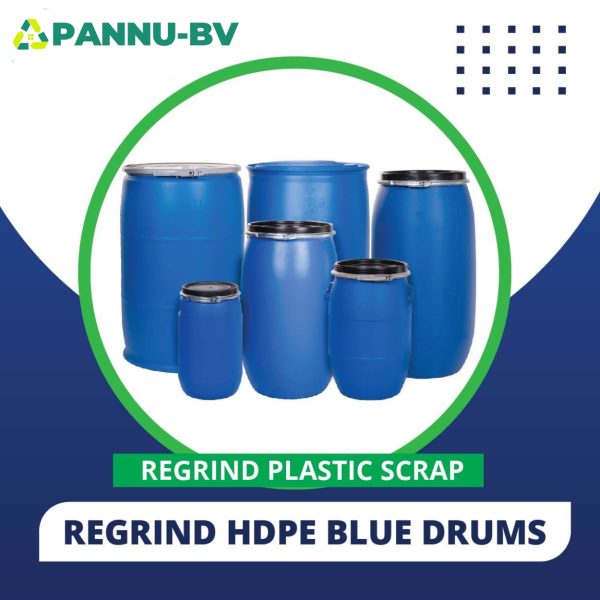 Regrind HDPE Blue Drums